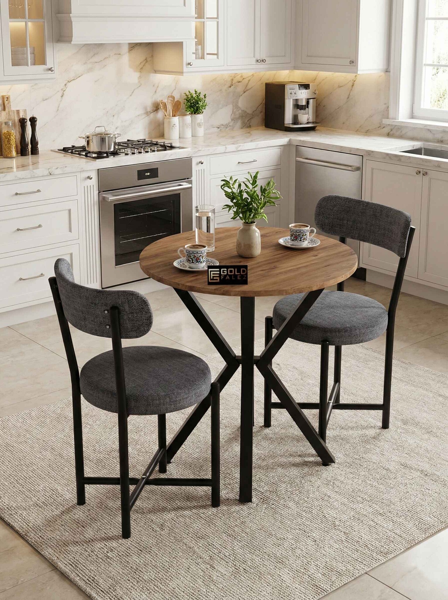 Teddy Masa Takımı 70Çap - Farklı Açı