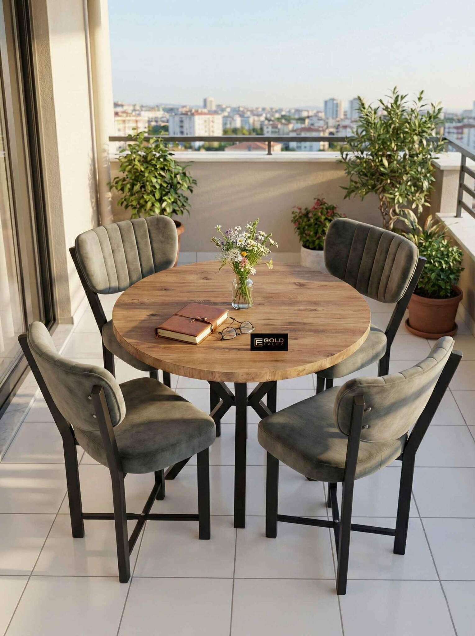 Elma Masa Takımı 90 Çap - Detay